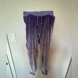 Kendall and Kylie purple velour joggers